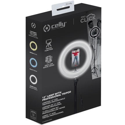 CLICKRINGUSB 12" Ring light with 1.6m Tripod