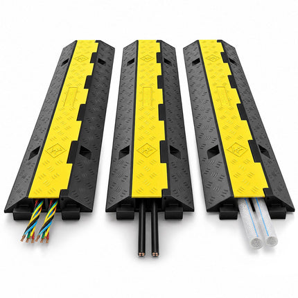 Cable Protector Ramp, 2-Channel, 11,000 lb, 3-Pack