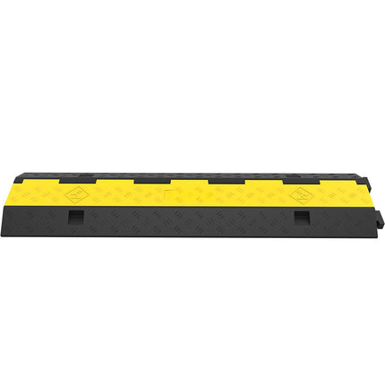 Cable Protector Ramp, 2-Channel Rubber, 5-Pack 11000 lb
