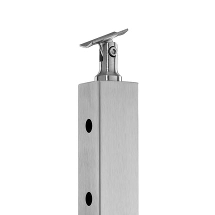 Cable Railing Post, 42 In Stainless Steel, Pre-Drilled