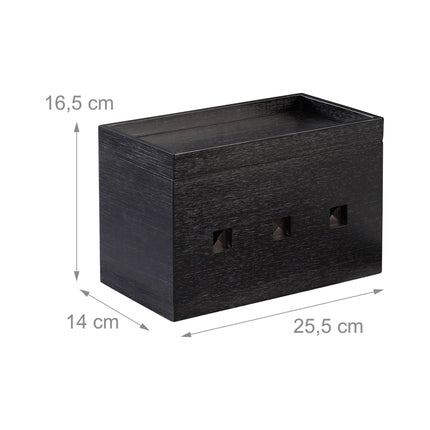 Cutie de cablu bambus negru