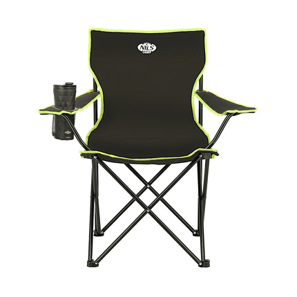 Scaun de camping, negru-lime, pliabil, usor