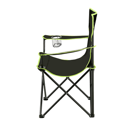Scaun de camping, negru-lime, pliabil, usor