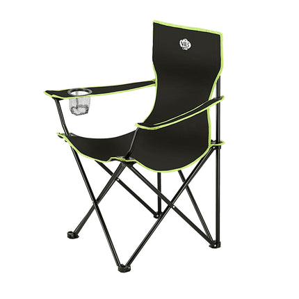 Scaun de camping, negru-lime, pliabil, usor