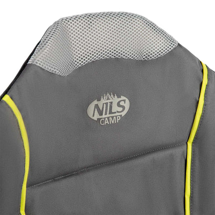 Camping Chair, Grey-Lime, Foldable, Lightweight