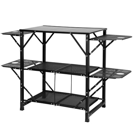 Camping Kitchen Table – Folding Cook Station With Carry Bag