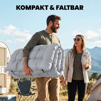 Saltea de camping, grosime 8 cm, antiderapantă, pliabilă, 200 x 80 cm