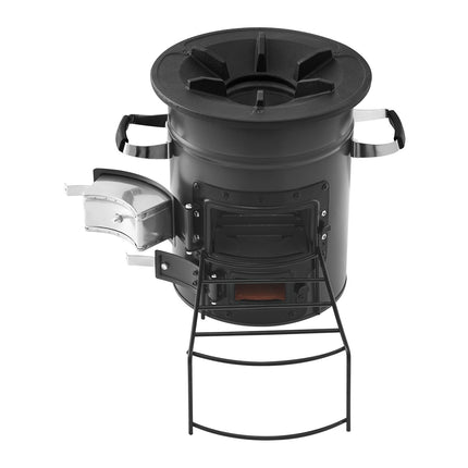 Camping Rocket Stove, Wood-Burning, Carry Bag, Steel