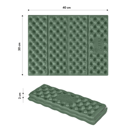 Covoraș de camping, suport din aluminiu, 40 cm, verde