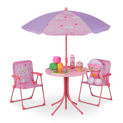 Camping Grup de locuri pentru copii cu umbrelă de soare