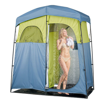 Camping Shower Tent, 2-Room Privacy Changing Tent