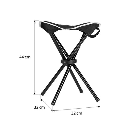 Scaun de camping, negru, pliabil, usor