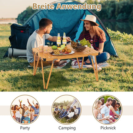 Masă de camping, blat impermeabil, portabilă, capacitate 80 kg