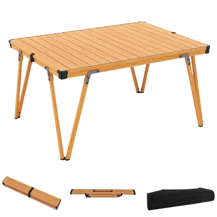 Masă de camping, blat impermeabil, portabilă, capacitate 80 kg