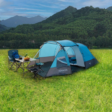 Cort de camping, 4 persoane, rezistent la apă, Configurare ușoară
