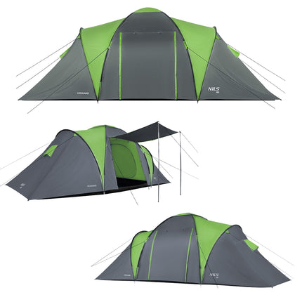 Cort de camping – 4 persoane, rezistent la apă, Configurare ușoară