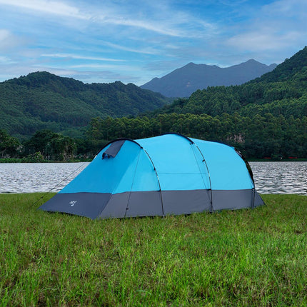 Cort de camping, 4 persoane, rezistent la apă, Configurare ușoară