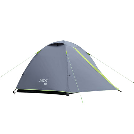 Cort de camping, gri închis, 4 persoane, rezistent la apă