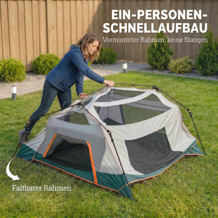 Cort de camping pentru 4-6 persoane, impermeabil, protecție UV30+