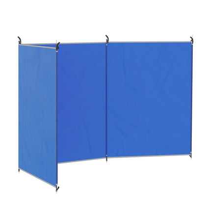 Paravan de intimitate pentru camping, 450x150cm, albastru