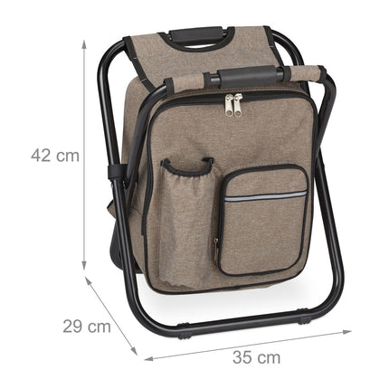 Camping chair foldable beige