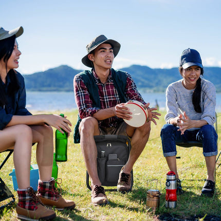 Scaun de camping pliabil negru