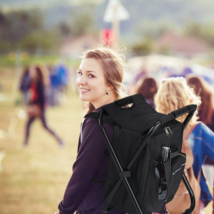 Scaun de camping pliabil negru