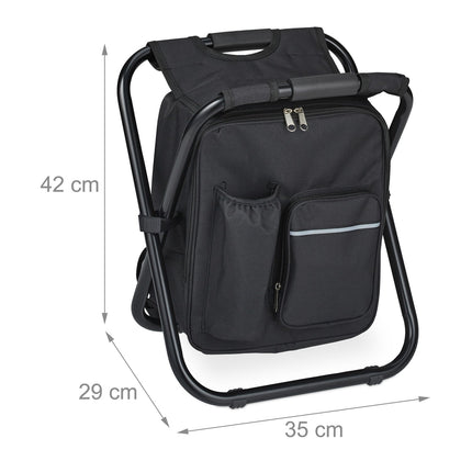 Scaun de camping pliabil negru
