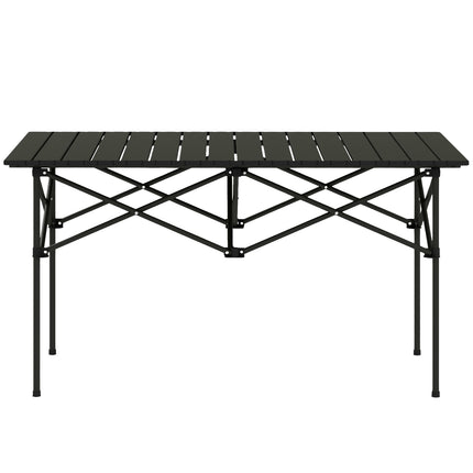 Masă de camping Masă pliabilă cu blat rulant Masă de grădină cu cadru în X din aluminiu Masă laterală ușoară pentru 2 persoane Masă pliabilă pentru grădină balcon camping 95 x 55cm negru |