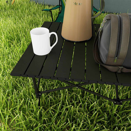 Masă de camping Masă pliabilă cu blat rulant Masă de grădină cu cadru în X din aluminiu Masă laterală ușoară pentru 2 persoane Masă pliabilă pentru grădină balcon camping 95 x 55cm negru |