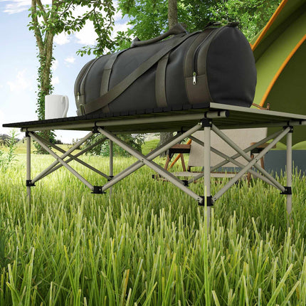 Masă de camping Masă pliabilă cu blat rulant Masă de grădină cu cadru în X din aluminiu Masă laterală ușoară pentru 2 persoane Masă pliabilă pentru grădină balcon camping 95 x 55cm kaki |