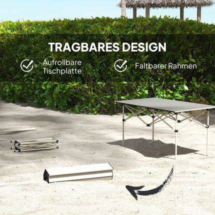 Masă de camping Masă pliabilă cu blat rulant Masă de grădină cu cadru în X din aluminiu Masă laterală ușoară pentru 2 persoane Masă pliabilă pentru grădină balcon camping 95 x 55cm kaki |