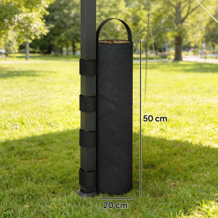 Canopy Weight Bags, 8-Pack, 600D Oxford, No Sand, Black