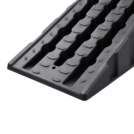 Car Ramps Set of 2 with 5000 kg Load Capacity and Wheel Stop, HDPE, Non-Slip