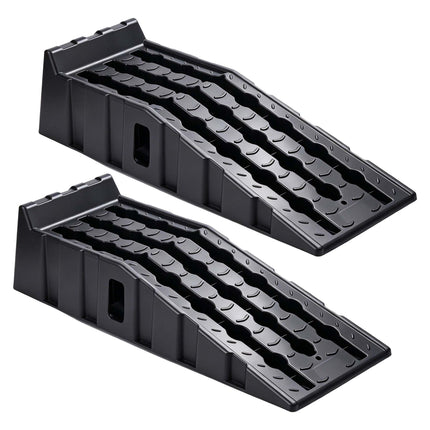 Car Ramps Set of 2 with 5000 kg Load Capacity and Wheel Stop, HDPE, Non-Slip