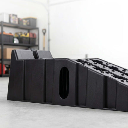 Car Ramps Set of 2 with 5000 kg Load Capacity and Wheel Stop, HDPE, Non-Slip