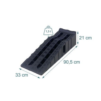 Car Ramps with Tyre Recess, Set of 2, 1.5 Tonnes per Ramp, 3.0 Tonnes Total