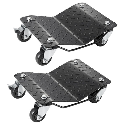 Car Tire Dollies Set of 2, 3000 lb, Locking Casters