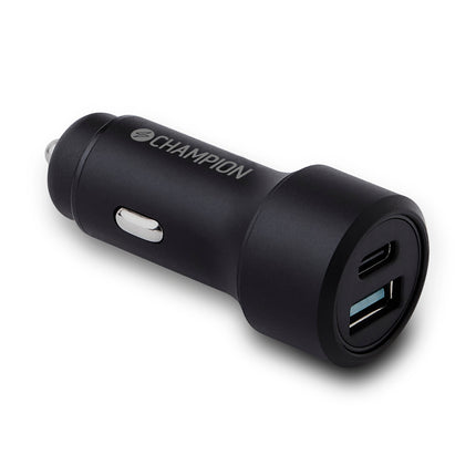 Car charger 43W 2-port QC/PD Black