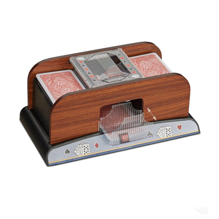 Card Shuffler 2 pachete Aspect lemn