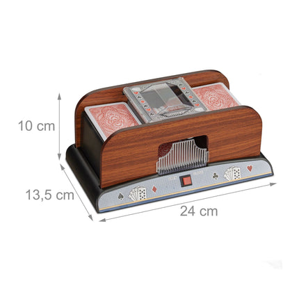 Card Shuffler 2 pachete Aspect lemn