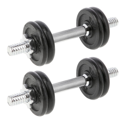 Haltere din fontă, 2x7kg, set de 2