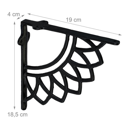 Suporturi pentru raft Mandala din fontă, set de 2