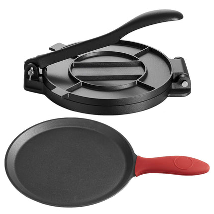 Cast Iron Tortilla Press 8 Inch, Handle, 100 Papers