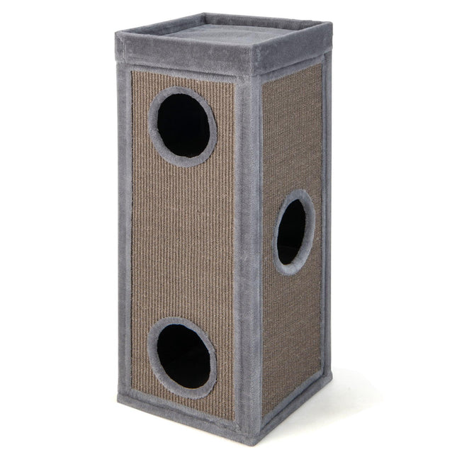 Cuibă pentru pisici cu 4 niveluri, 99 cm, stâlpi de zgâriat din sisal