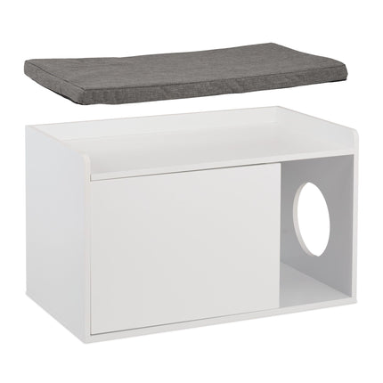 Cat Litter Box Cabinet With Bench