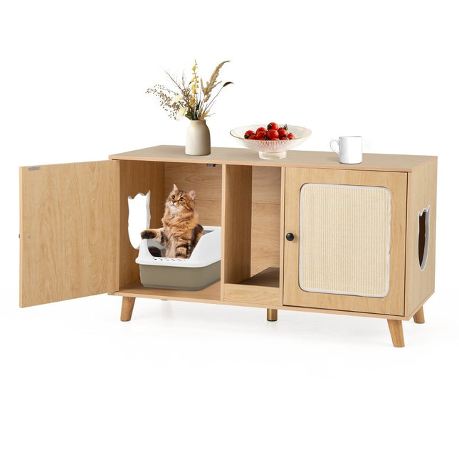 Litier pentru pisici cu 2 uși, design cu două camere