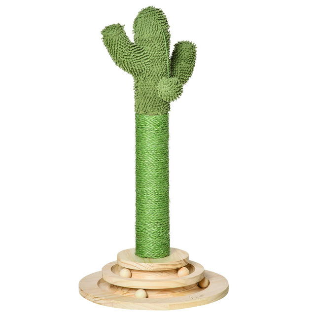 Cat Scratching Post Cactus Design, Sisal & Pine, 60cm