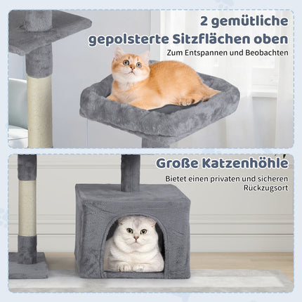 Ansamblul pentru pisici cu design rotativ, Condo & Rampă, Gri deschis