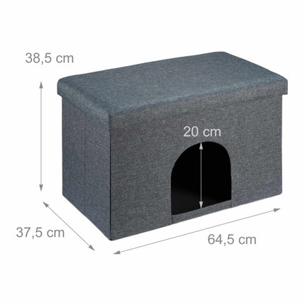 Piele de pisică cu pernă de scaun în culoarea gri
